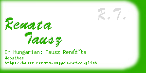 renata tausz business card